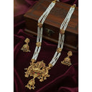 Lucentarts Jewellery  South Temple Pota Stone Pearl Long Necklace Set