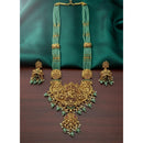 Lucentarts Jewellery  South Temple Pota Stone Pearl Long Necklace Set