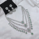 Lucentarts Jewellery Sparkling American Diamond Necklace Set