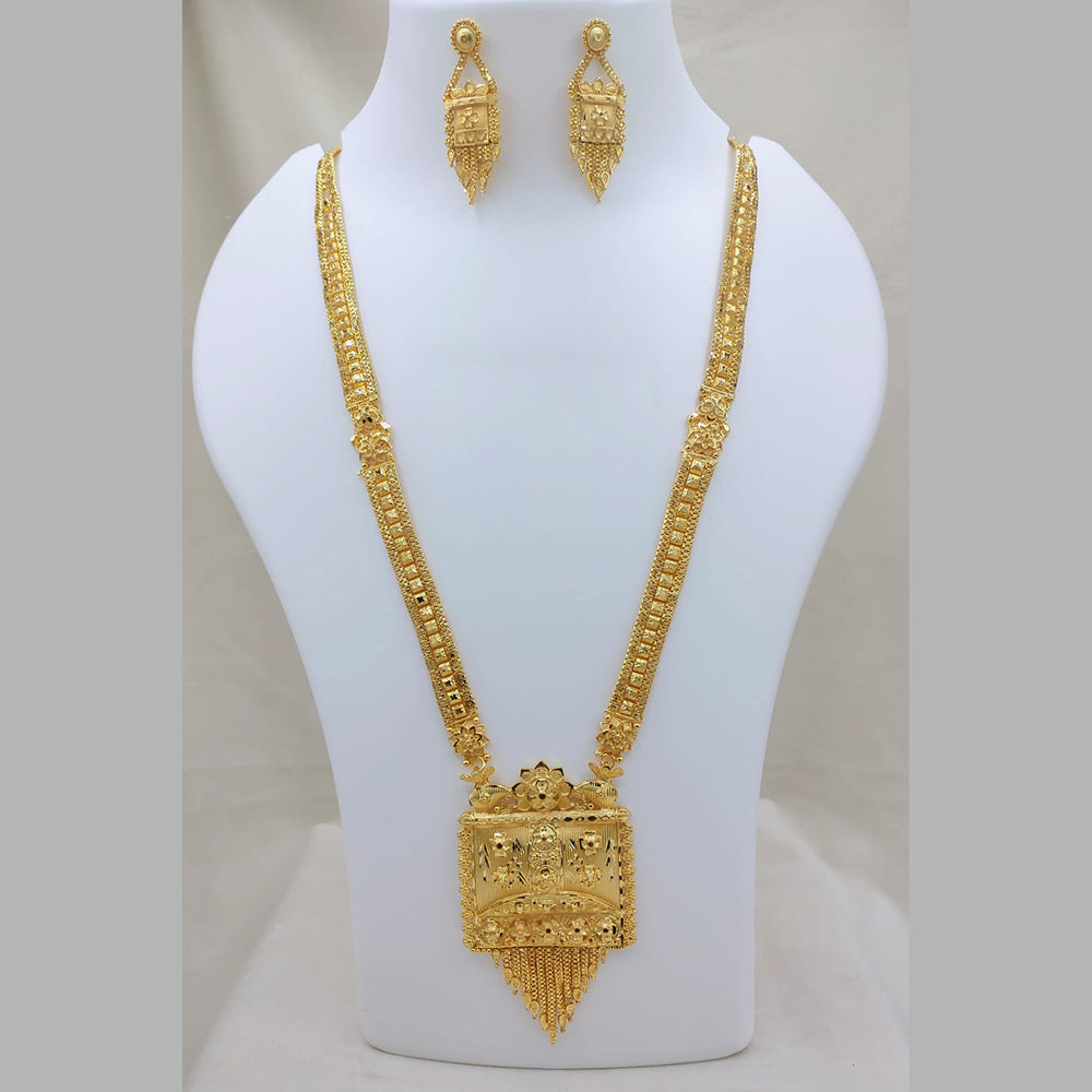 Lucentarts Jewellery  Gold Forming Long Necklace Set