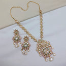 Lucentarts Jewellery Ethnic Designer Polki Kundan Stone Long Necklace Set