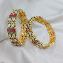 Lucentarts Jewellery Radiant Pota Stone And Crystal  Bangles Set