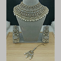 Lucentarts Jewellery Classic Austrain Stone And Pearl Choker Necklace Set