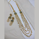 Lucentarts Jewellery Elegant Pota Stone And Pearl Long Necklace Set