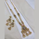 Lucentarts Jewellery Elegant Pota Stone And Pearl Long Necklace Set