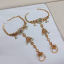 Lucentarts Jewellery Royal Look Pota Stone And Pearl Hand Harness