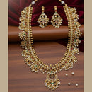 Lucentarts Jewellery Heritage Pota Stone And Pearl Necklace Set