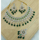Lucentarts Jewellery Sparkle Austrian Stone Pearl And Beads Designer Necklace Set