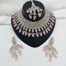Lucentarts Jewellery Sparkle Austrian Stone Pearl And Beads Designer Choker Necklace Set