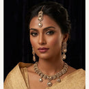 Lucentarts Jewellery Luxe American Diamond Statement Necklace Set