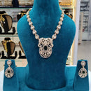 Lucentarts Jewellery Royal Polki Kundan Stone Necklace Set