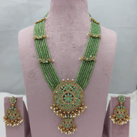 Lucentarts Jewellery Heritage Pota Stone And Pearl Long Necklace Set