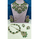 Lucentarts Jewellery Pota Stone Pearl And Beads Designer Semi Bridal Necklace Set