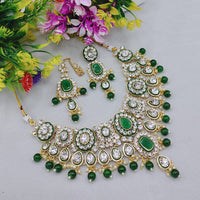 Lucentarts Jewellery Sparkle Austrian Stone Pearl And Beads Designer Choker Necklace Set