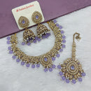 Lucentarts Jewellery Heritage Pota Stone Pearl And Beads Necklace Set