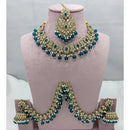 Lucentarts Jewellery Designer Crystal Stone Pearl And Beads Necklace Set