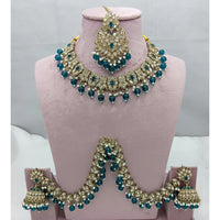 Lucentarts Jewellery Designer Crystal Stone Pearl And Beads Necklace Set
