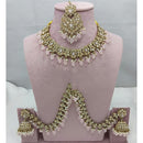 Lucentarts Jewellery Designer Crystal Stone Pearl And Beads Necklace Set