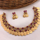 Lucentarts Jewellery Heritage Pota Stone And Temple Necklace Set