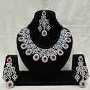 Lucentarts Jewellery Royal Look American Diamond Necklace Set