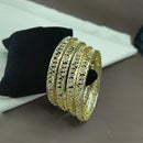 Lucentarts Jewellery Gold Plated Austrian Stone Bangles Set