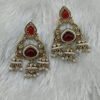 Lucentarts Jewellery Heritage Pota Stone And Pearl Dangler Earrings