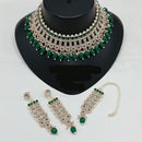 Lucentarts Jewellery Sparkle Austrian Stone Pearl And Beads Designer Choker Necklace Set