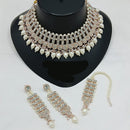 Lucentarts Jewellery Sparkle Austrian Stone Pearl And Beads Designer Choker Necklace Set