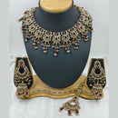 Lucentarts Jewellery Sparkle Austrian Stone Pearl And Beads Designer Choker Necklace Set