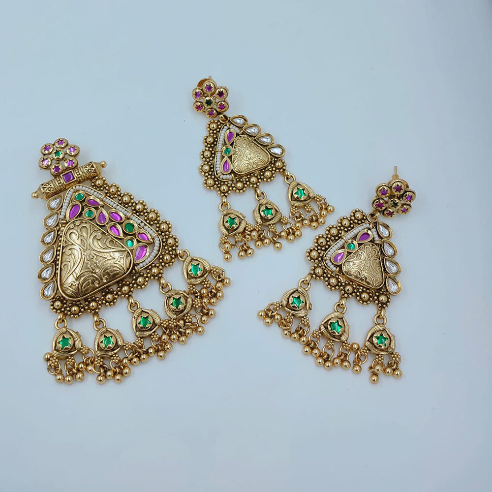 Lucentarts Jewellery Royal Pota Stone And Pearl Pendant Set