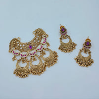 Lucentarts Jewellery Royal Pota Stone And Pearl Pendant Set
