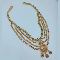 Lucentarts Jewellery Traditional Pota Stone And Pearl Kamarband for Bridal & Festive Wear