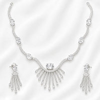 Lucentarts Jewellery Crystal Stone And Austrian Stone Necklace Set