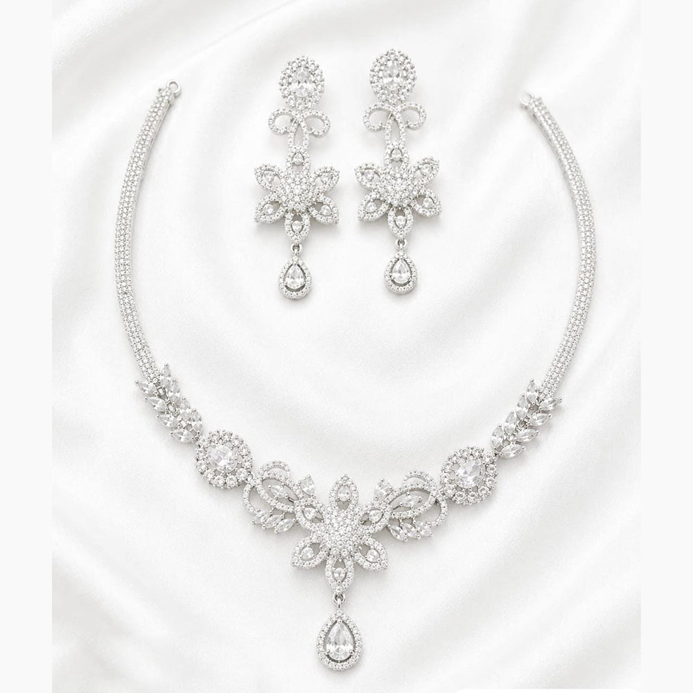 Lucentarts Jewellery Crystal Stone And Austrian Stone Necklace Set