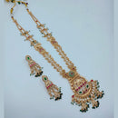 Lucentarts Jewellery Elegant Pota Stone And Pearl Long Necklace Set
