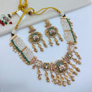 Lucentarts Jewellery Designer Pota Stone And Pearl Necklace Set