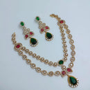 Lucentarts Jewellery Sparkling American Diamond Necklace Set for Women