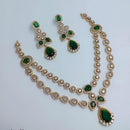 Lucentarts Jewellery Sparkling American Diamond Necklace Set for Women