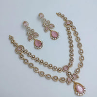 Lucentarts Jewellery Sparkling American Diamond Necklace Set for Women