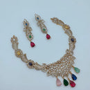 Lucentarts Jewellery Sparkling American Diamond Necklace Set for Women