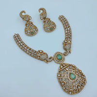 Lucentarts Jewellery Sparkling American Diamond Necklace Set for Women