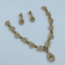 Lucentarts Jewellery Sparkling American Diamond Necklace Set for Women