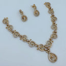 Lucentarts Jewellery Sparkling American Diamond Necklace Set for Women