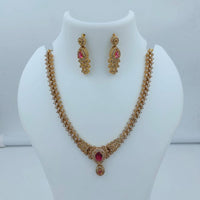 Lucentarts Jewellery Sparkling American Diamond Necklace Set for Women