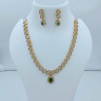 Lucentarts Jewellery Sparkling American Diamond Necklace Set for Women