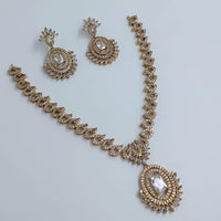 Lucentarts Jewellery Sparkling American Diamond Necklace Set for Women