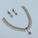 Lucentarts Jewellery Sparkling American Diamond Necklace Set for Women
