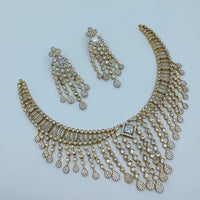 Lucentarts Jewellery Sparkling American Diamond Necklace Set for Women