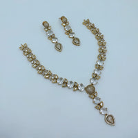 Lucentarts Jewellery Sparkling American Diamond Necklace Set for Women