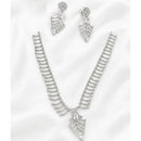 Lucentarts Jewellery Sparkling American Diamond Necklace Set for Women